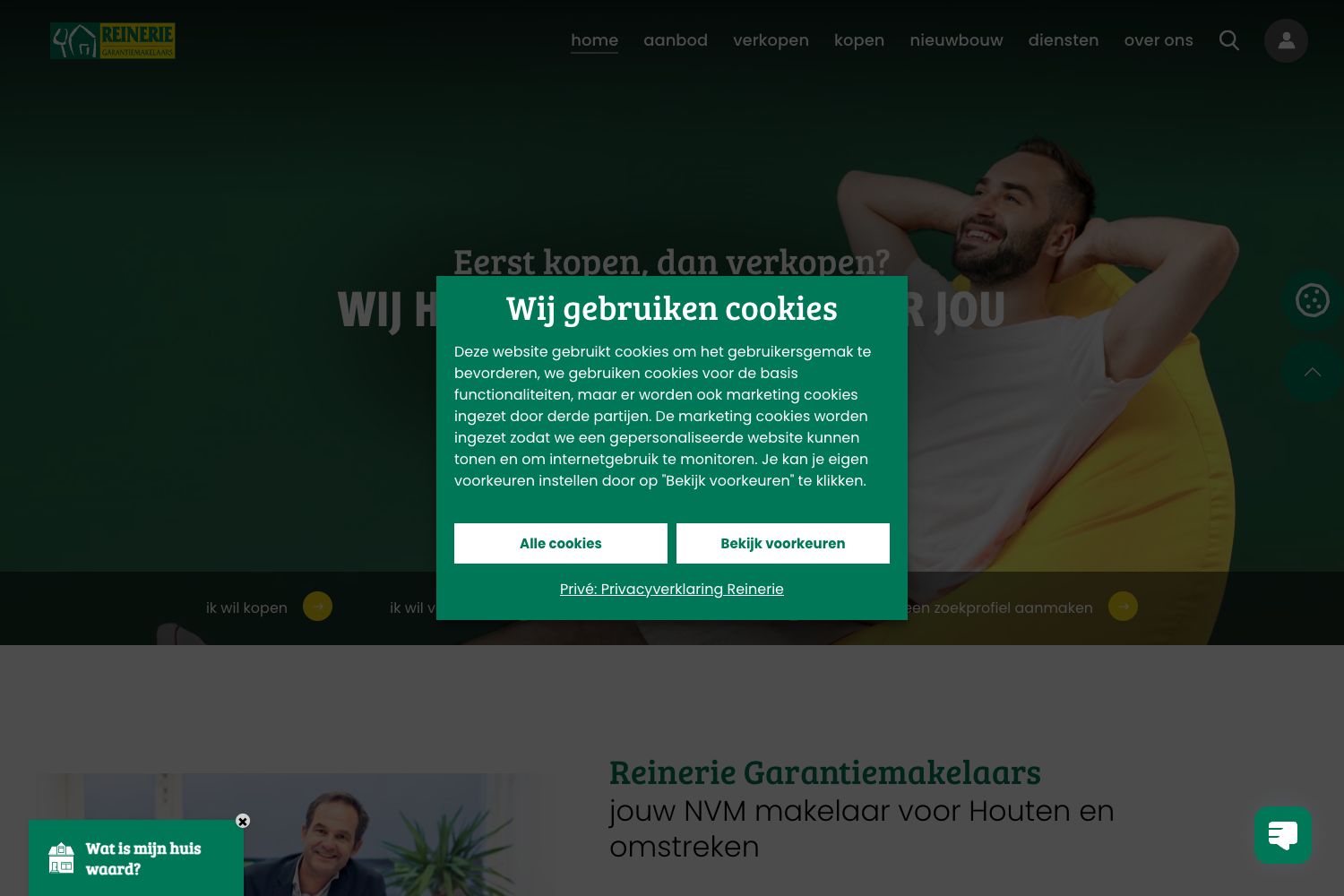 Website screenshot https://reineriehouten.nl