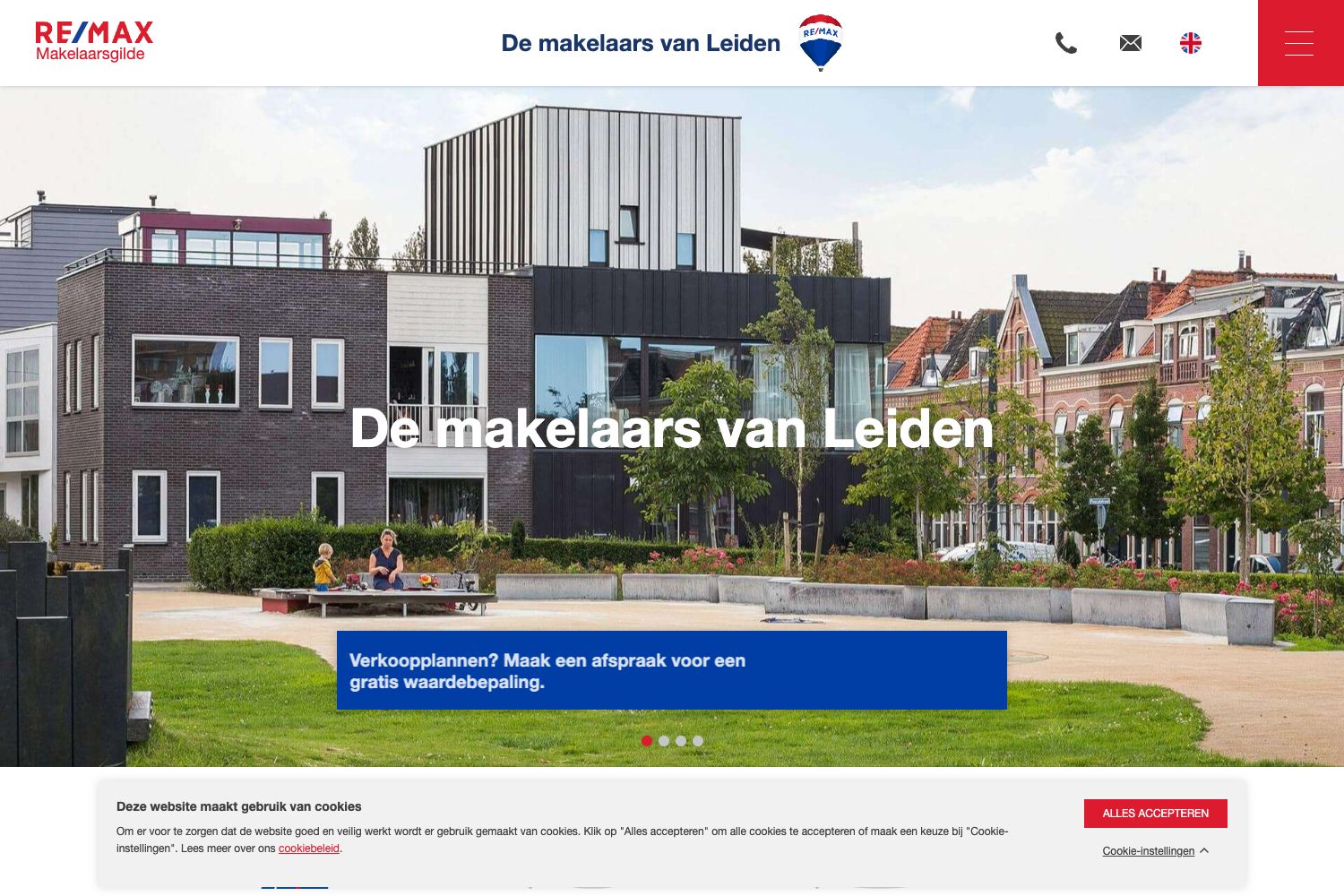 Website screenshot https://makelaars-in-leiden.nl