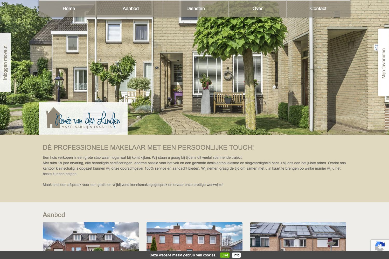 Website screenshot https://rvdlmakelaardij.nl