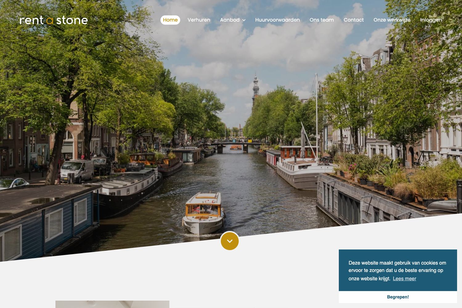 Website screenshot https://rentastone.nl