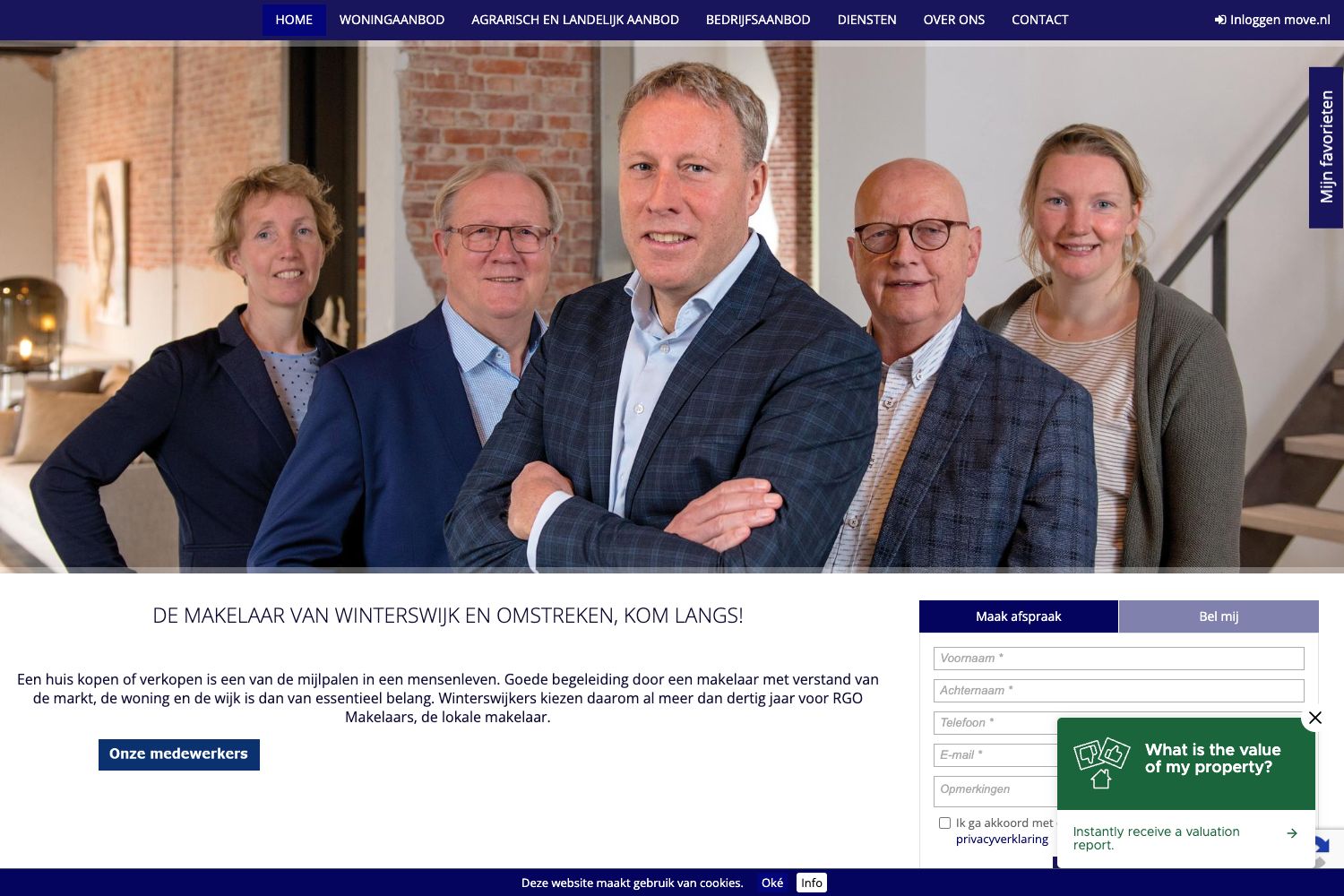 Website screenshot https://rgomakelaars.nl