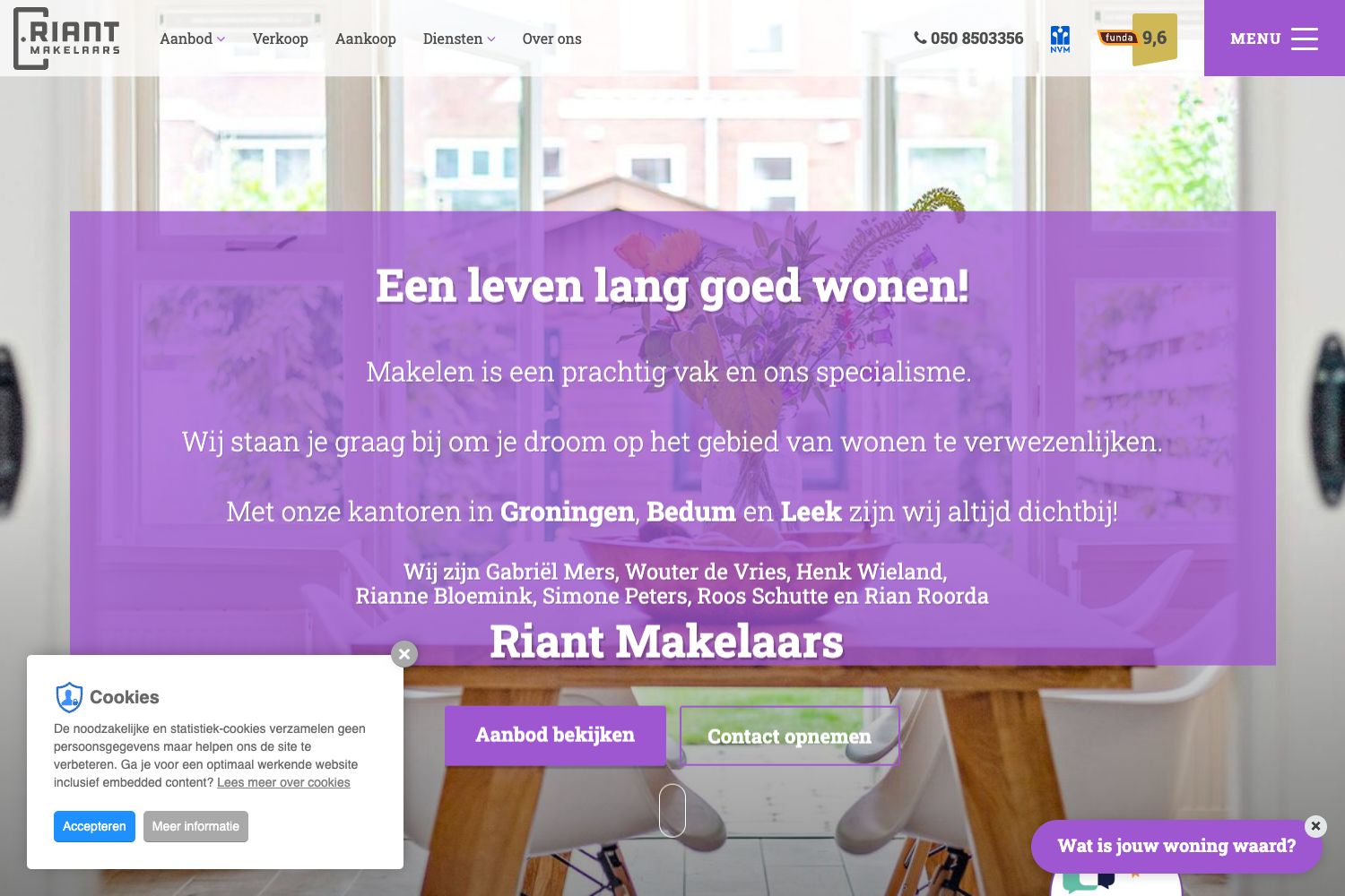 Website screenshot https://frmakelaars.nl