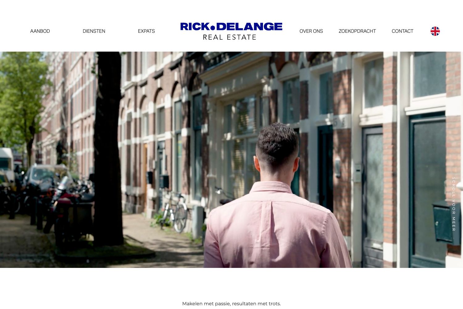 Website screenshot https://rickdelange.nl