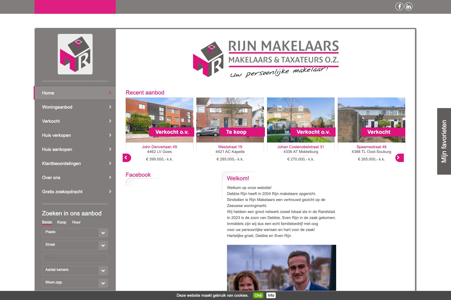 Website screenshot https://rijnmakelaars.nl