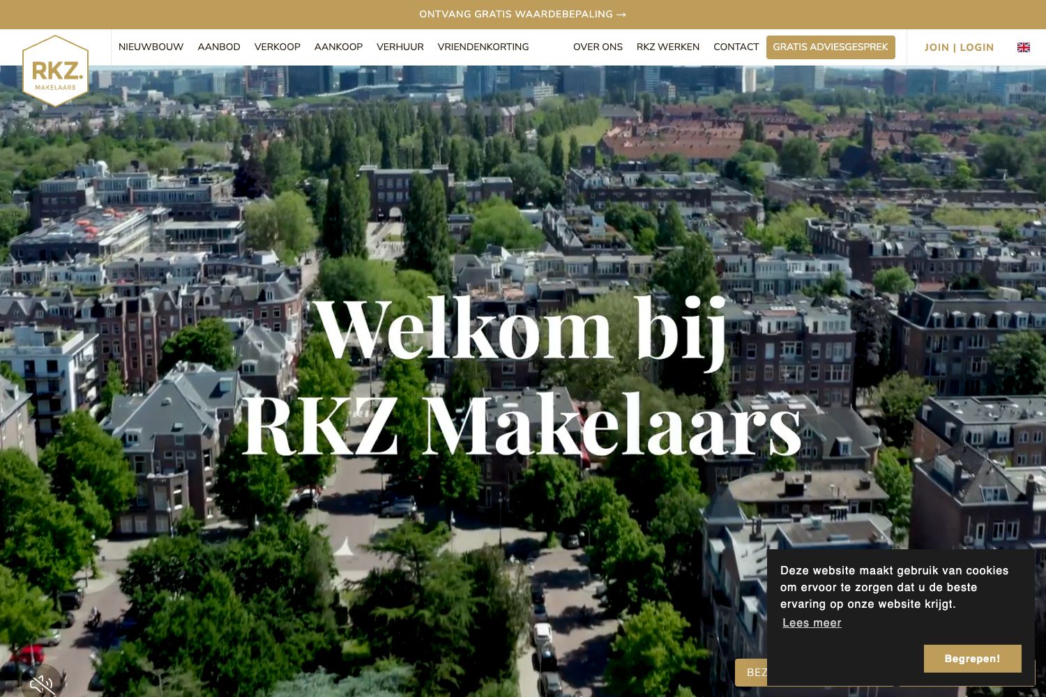 Website screenshot https://rkzmakelaars.nl