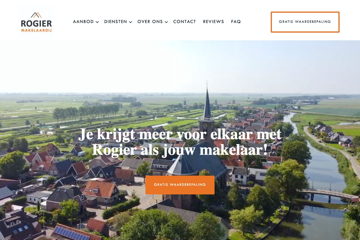 Website screenshot https://rogiermakelaardij.nl