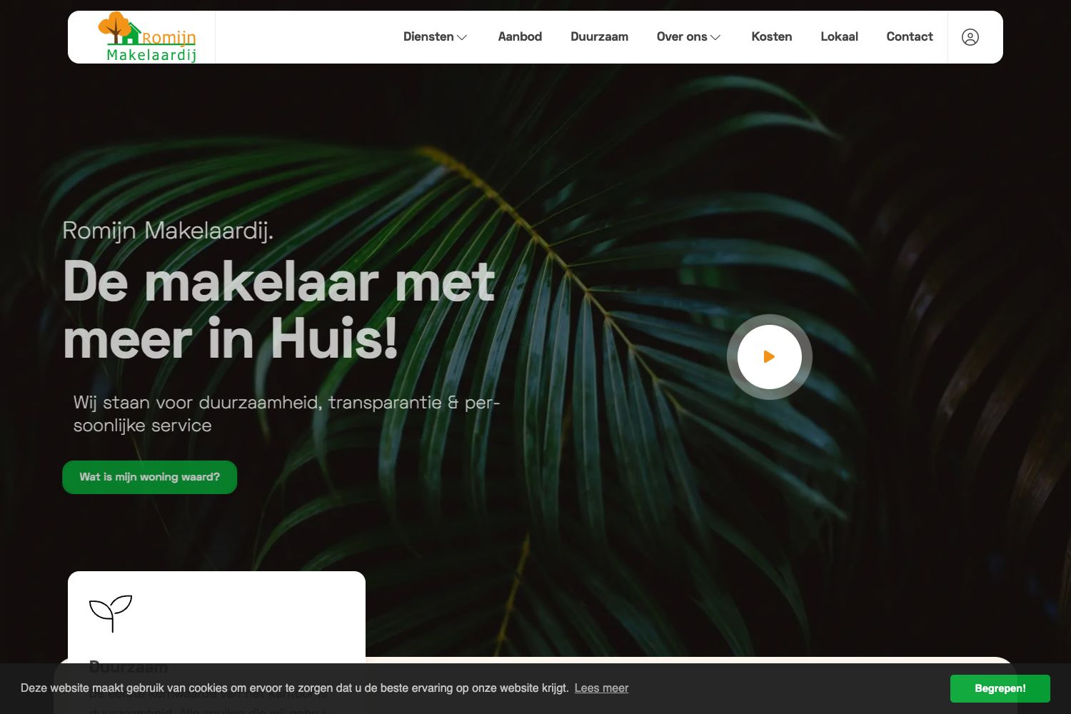 Website screenshot https://romijnmakelaardij.nl