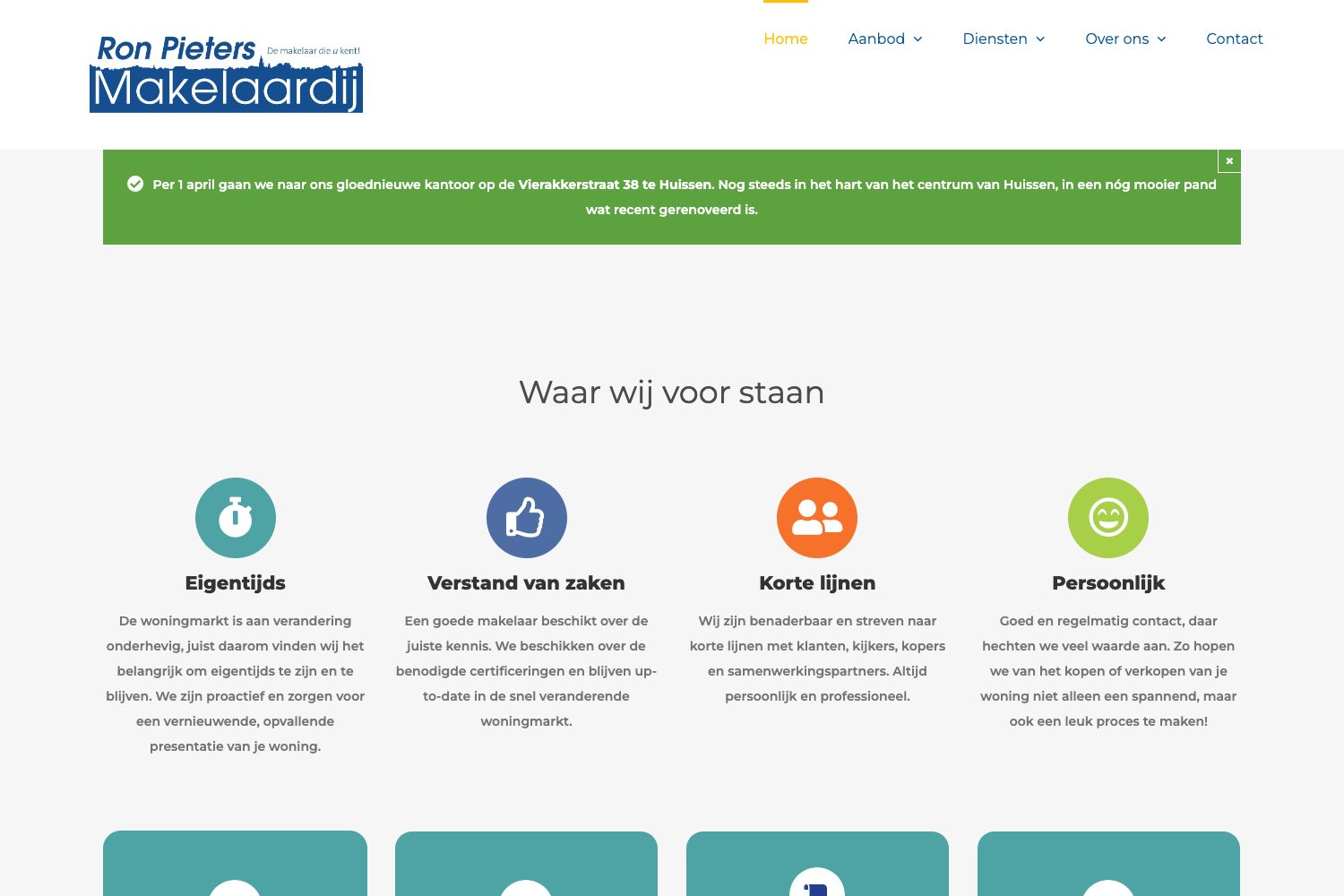 Website screenshot https://ronpietersmakelaardij.nl