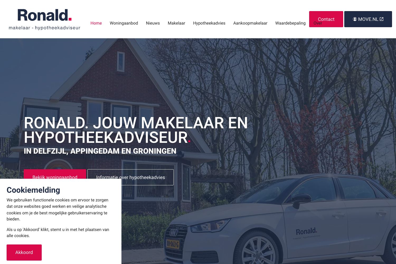 Website screenshot https://ronaldmakelaar.nl