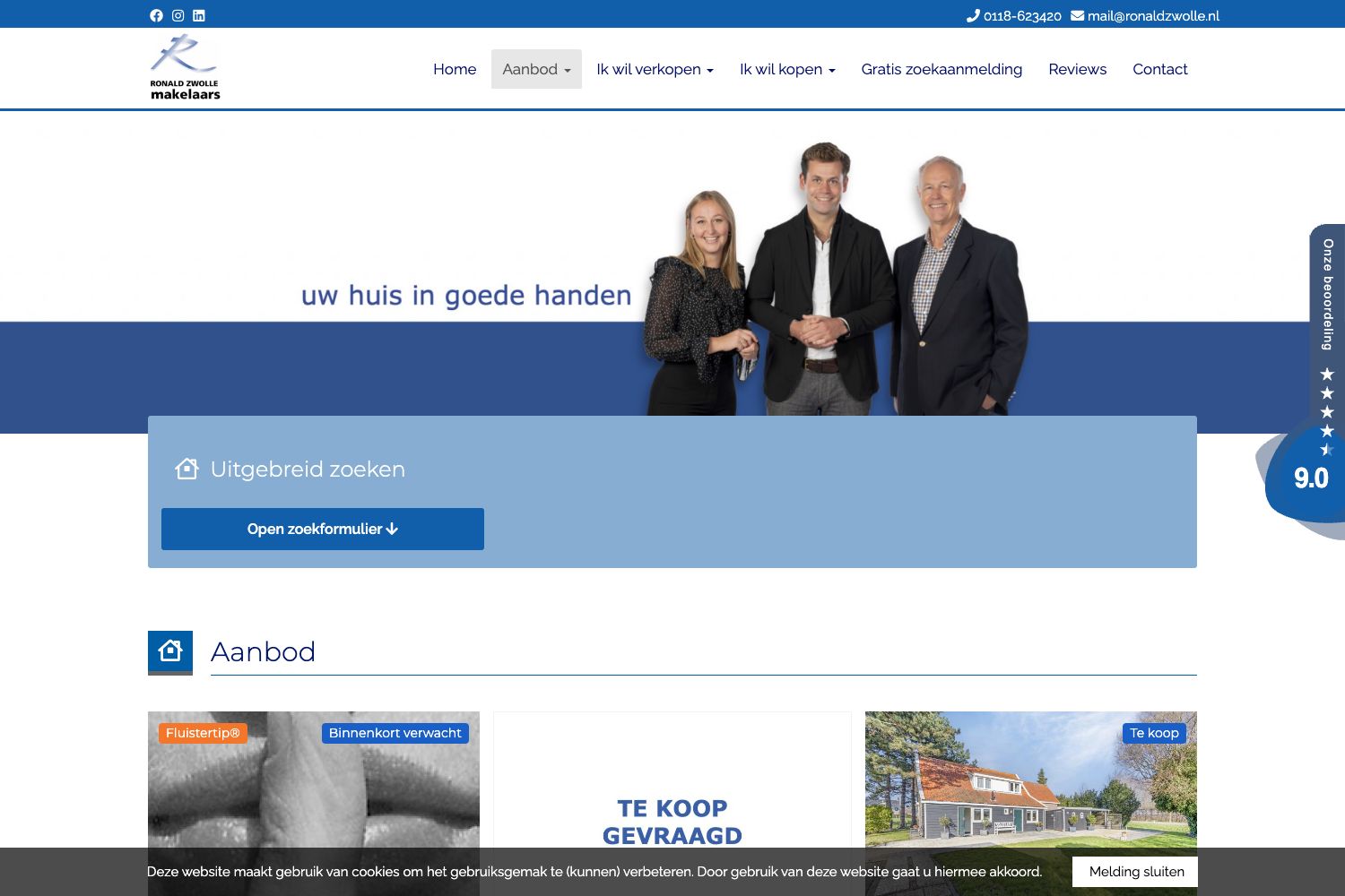 Website screenshot https://ronaldzwolle.nl