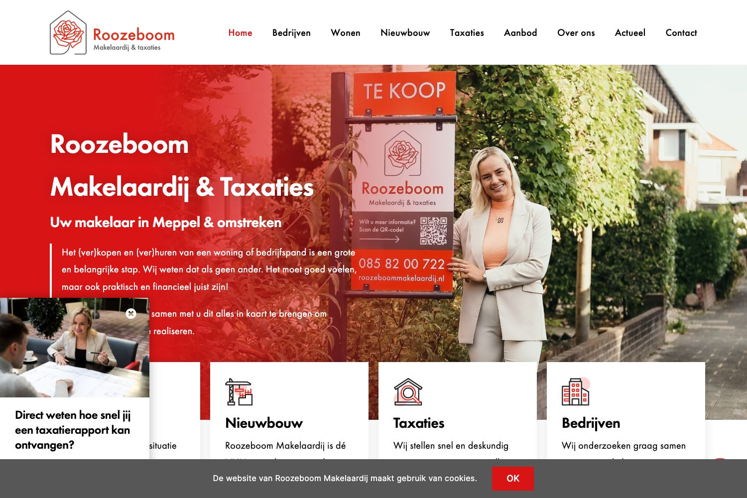 Website screenshot https://roozeboommakelaardij.nl