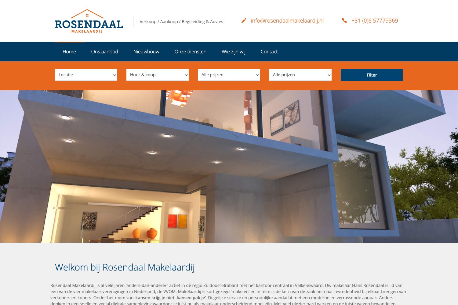 Website screenshot https://rosendaalmakelaardij.nl