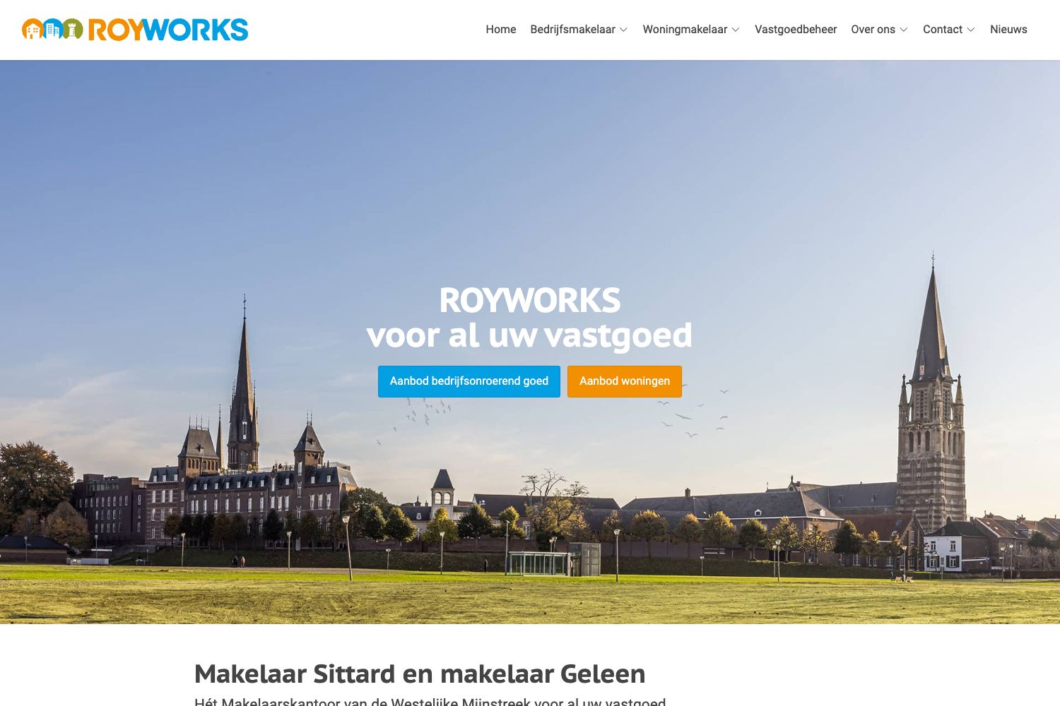 Website screenshot https://royworks.nl