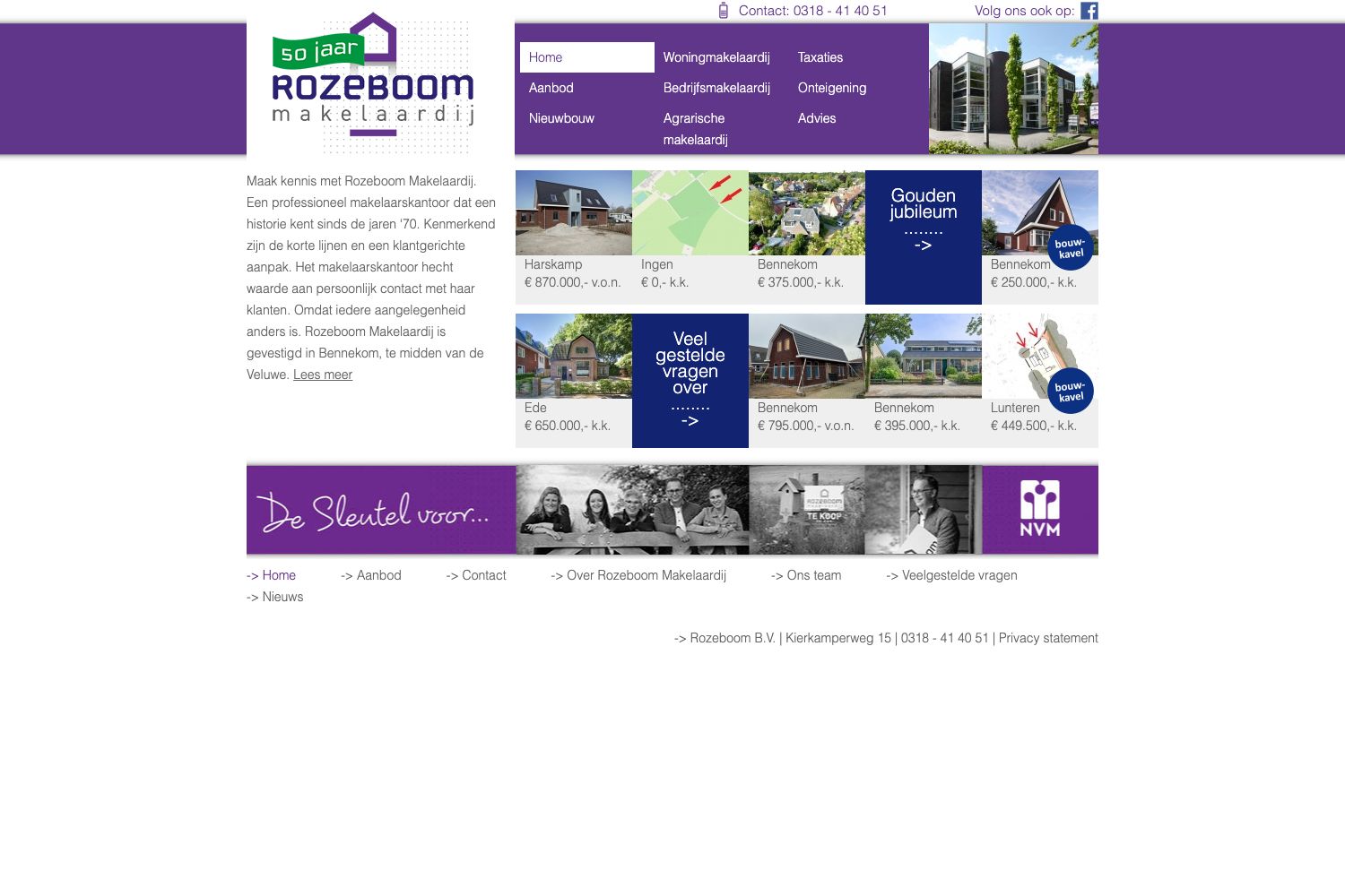 Website screenshot https://rozeboom.nl