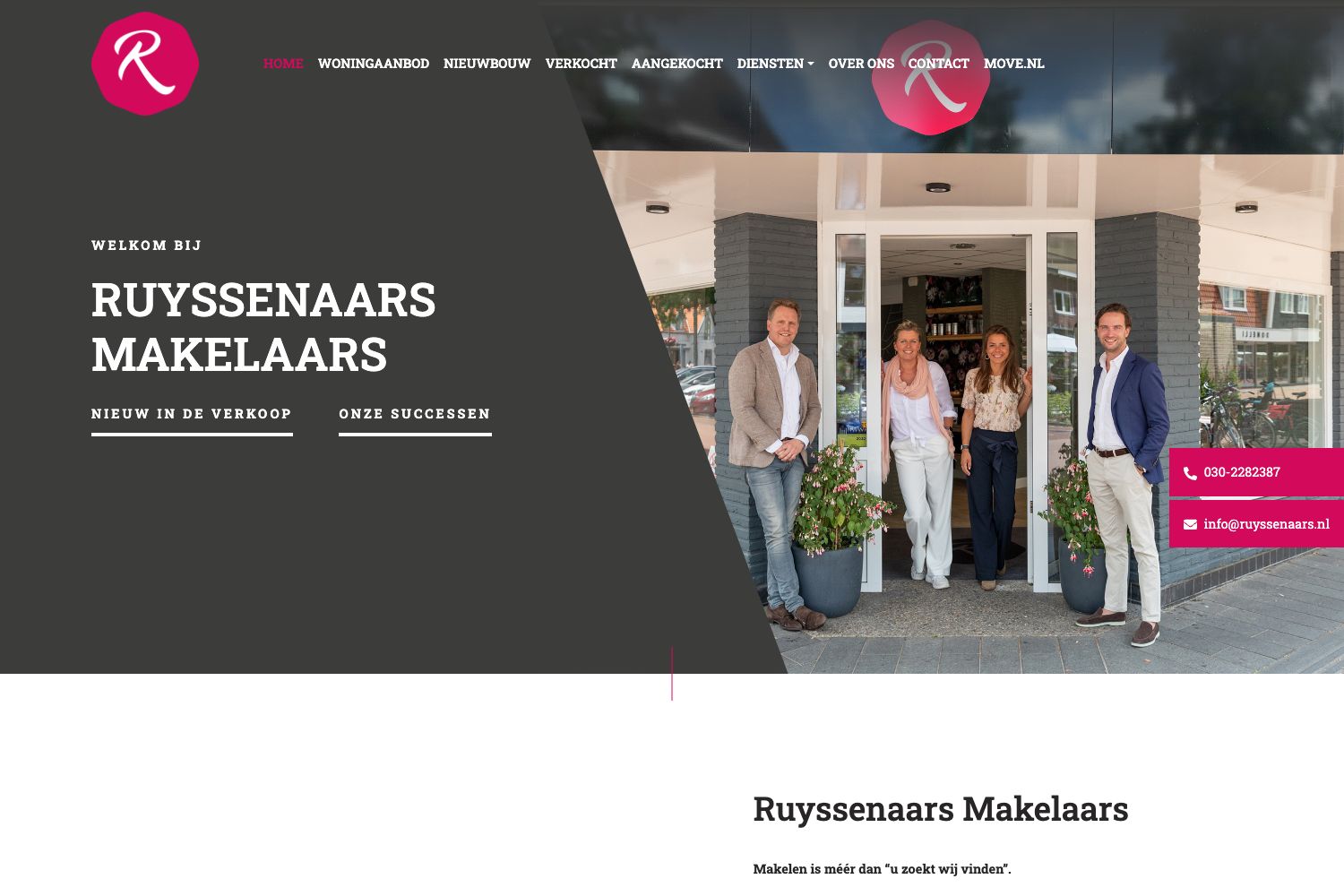 Website screenshot https://ruyssenaars.nl