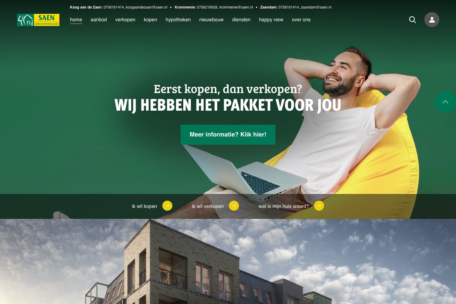 Website screenshot https://saen.nl