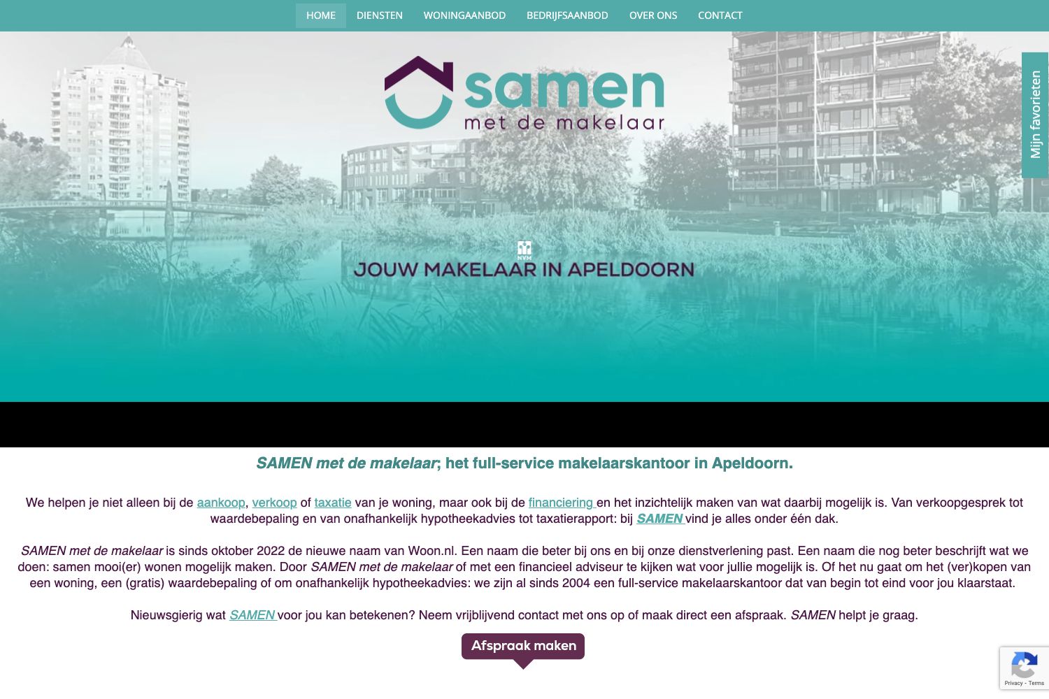 Website screenshot https://samenmetdemakelaar.nl
