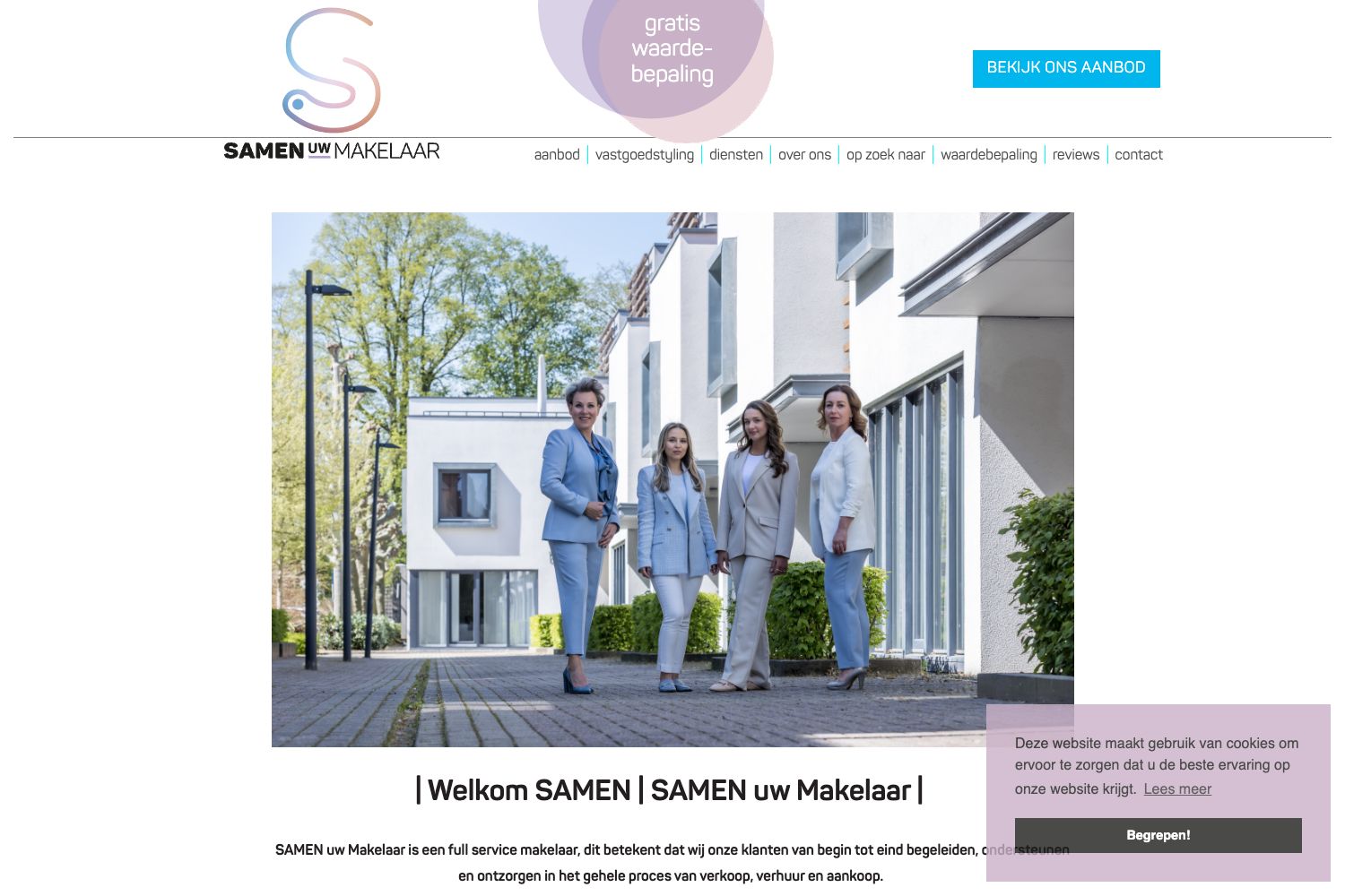 Website screenshot https://samenuwmakelaar.nl