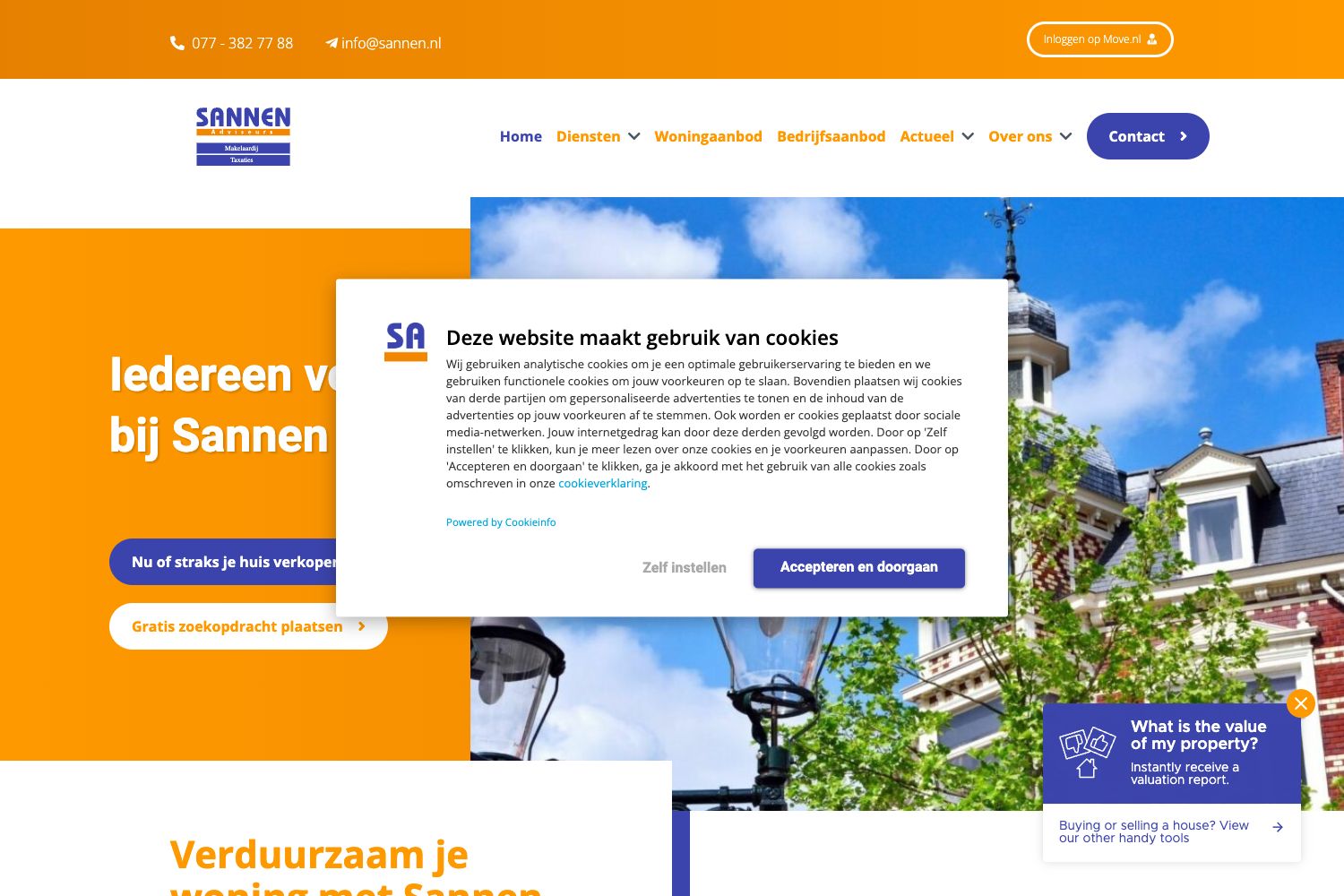 Website screenshot https://sannen.nl