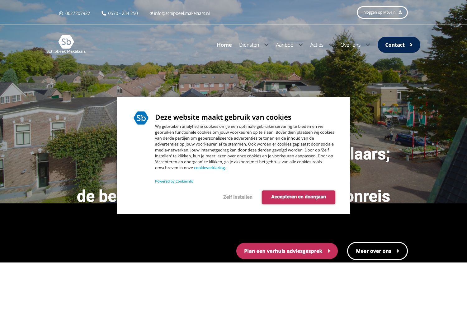 Website screenshot https://schipbeekmakelaars.nl