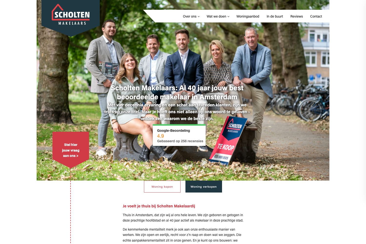 Website screenshot https://scholten.nl