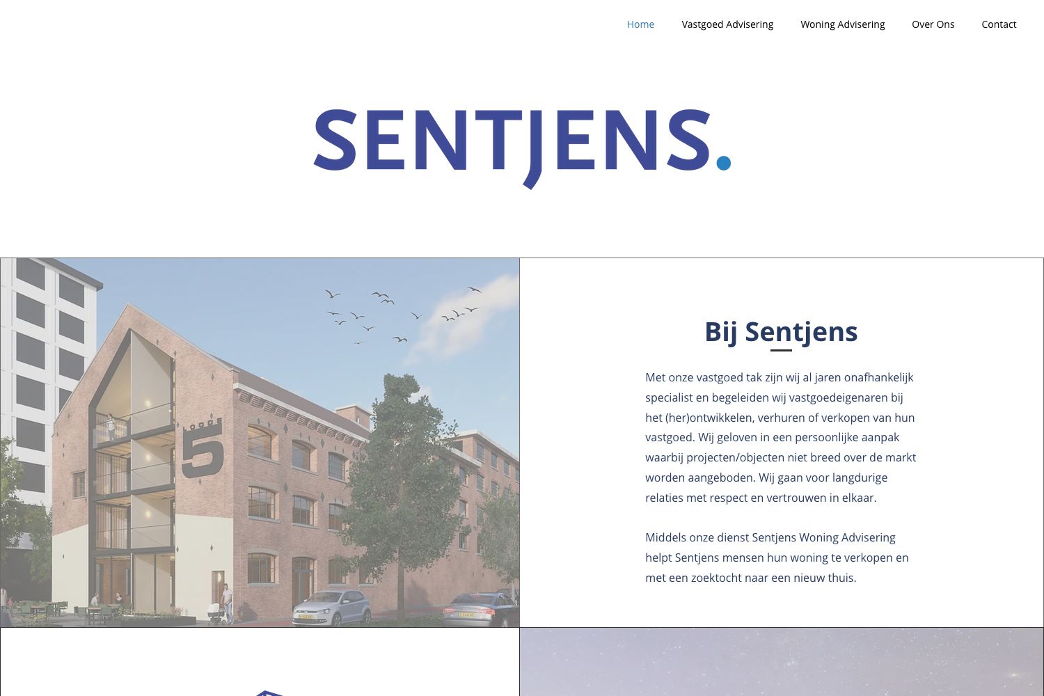 Website screenshot https://sentjens.com