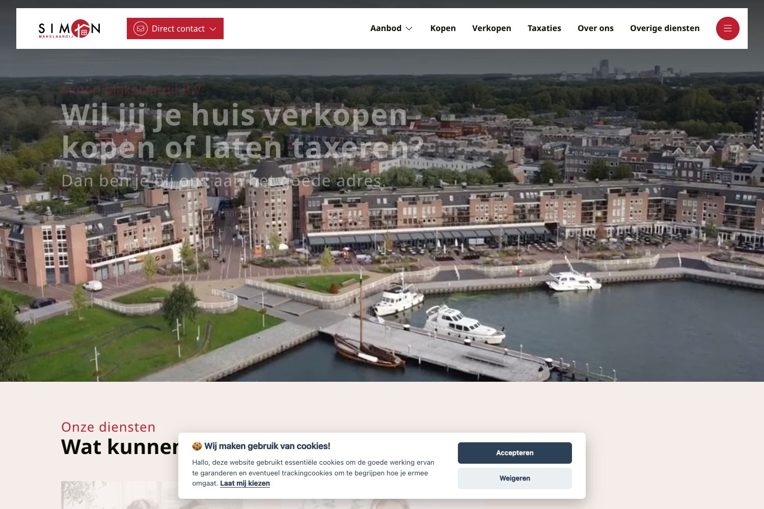 Website screenshot https://simonmakelaardij.nl