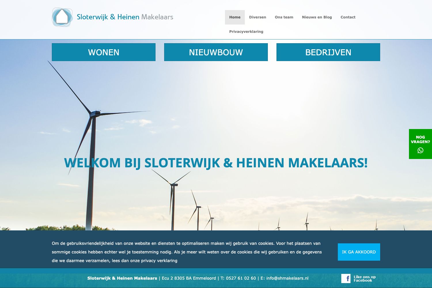 Website screenshot https://shmakelaars.nl