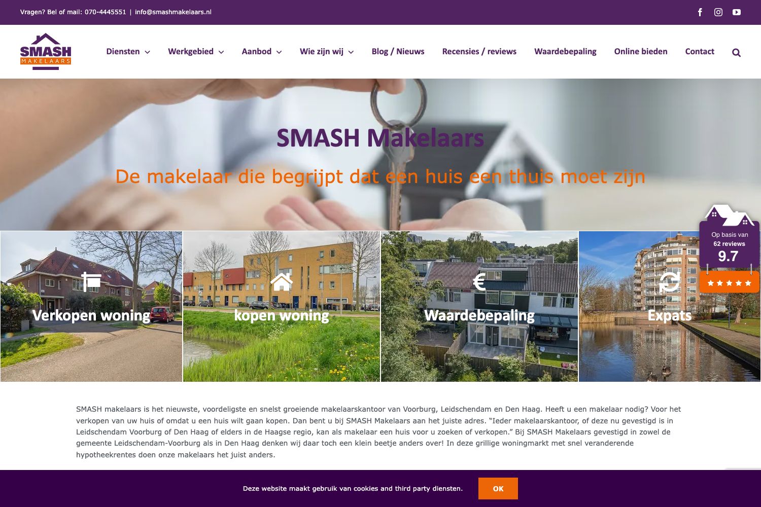 Website screenshot https://smashmakelaars.nl