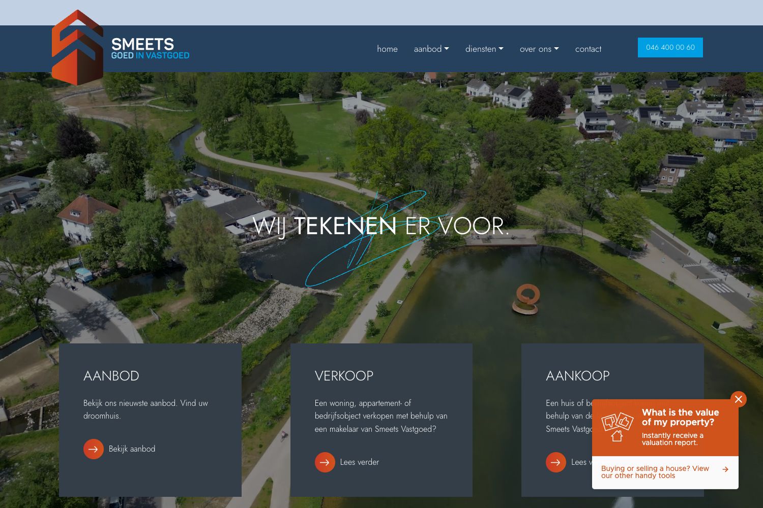 Website screenshot https://smeetsvastgoed.nl
