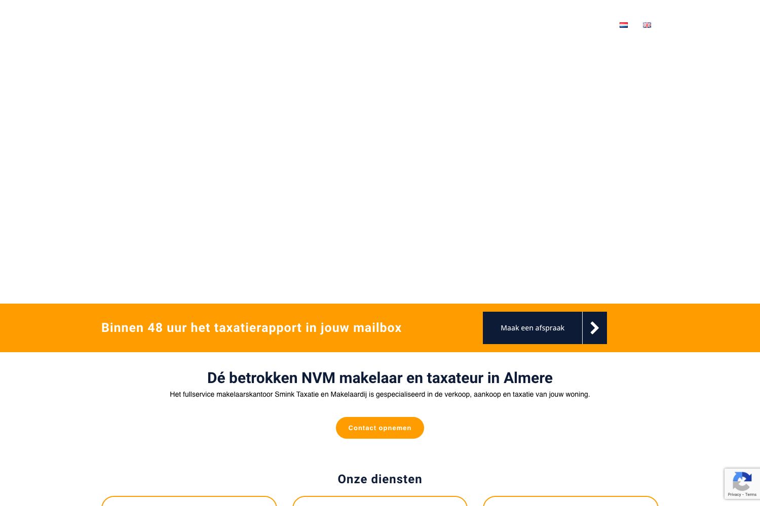 Website screenshot https://sminkmakelaardij.nl