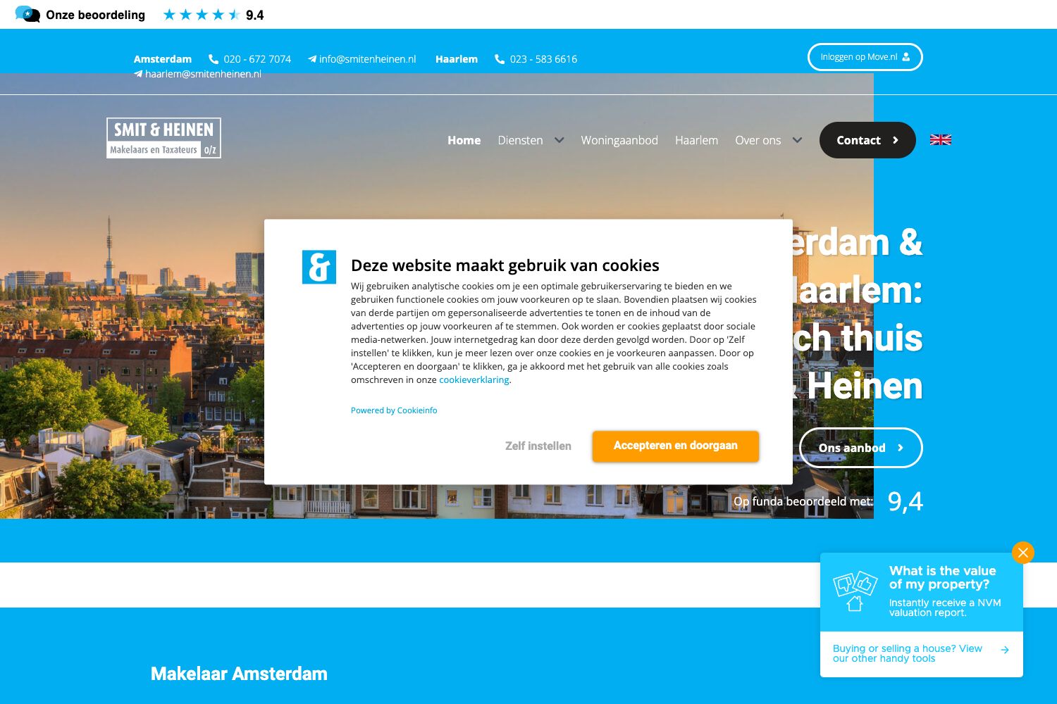 Website screenshot https://smitenheinen.nl