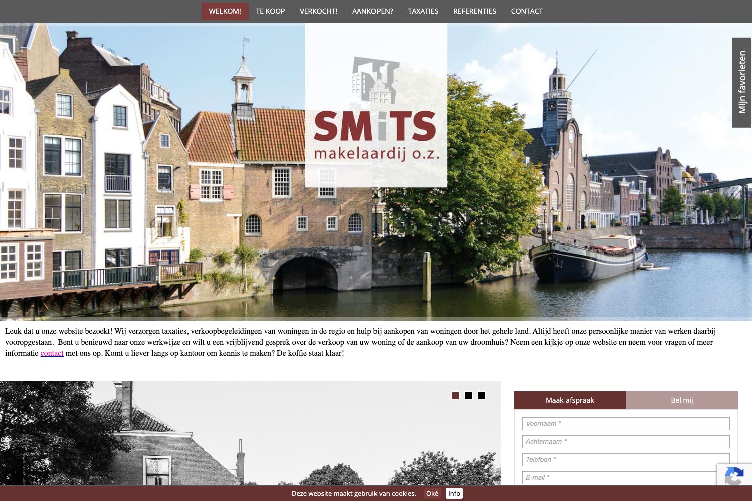 Website screenshot https://smitsmakelaardij.nl