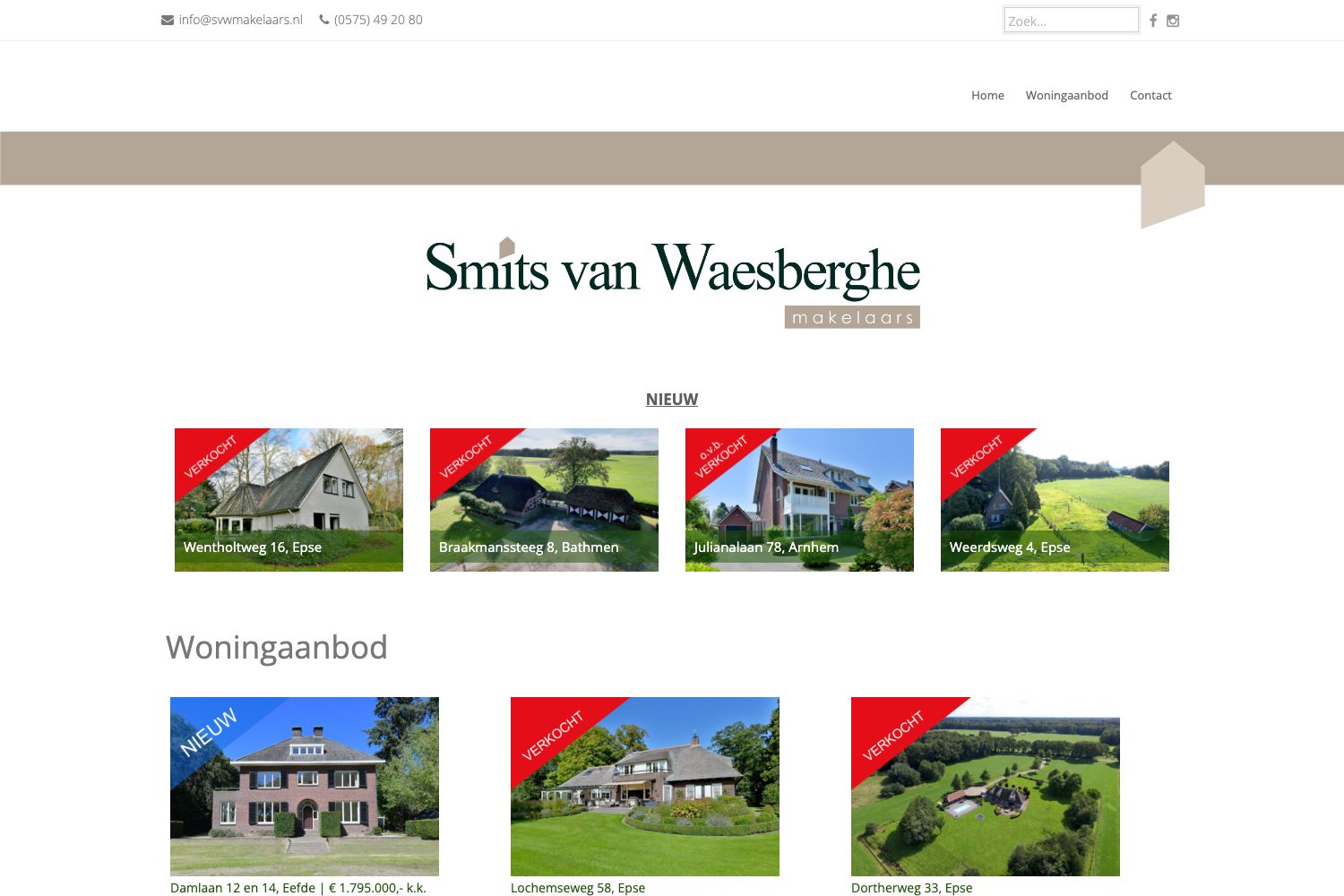Website screenshot https://svwmakelaars.nl