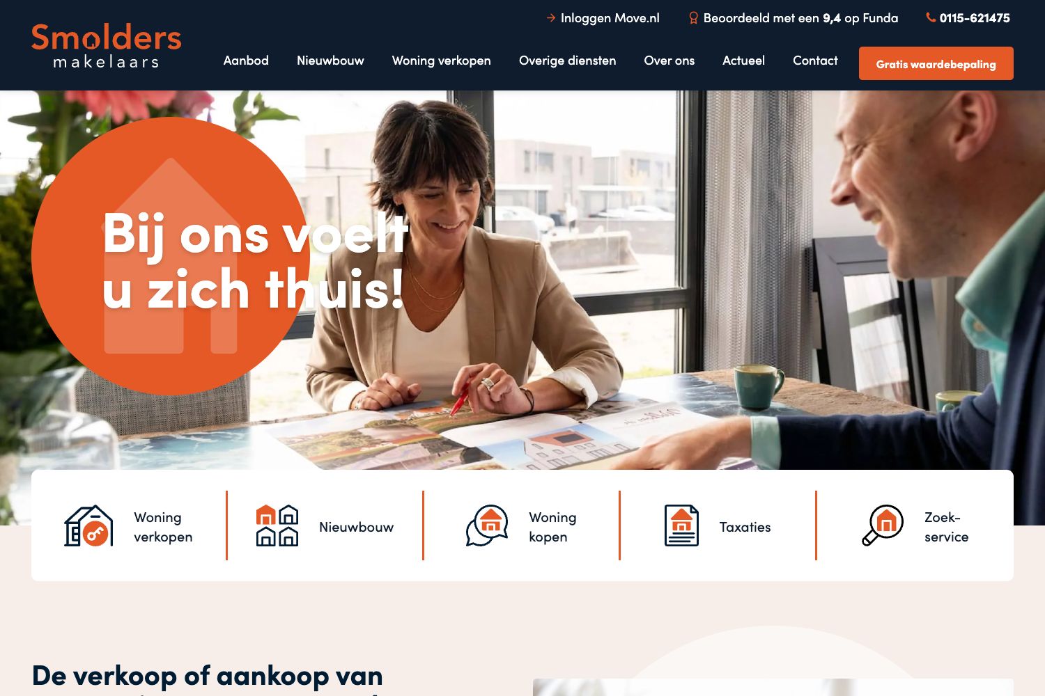 Website screenshot https://smoldersmakelaars.nl
