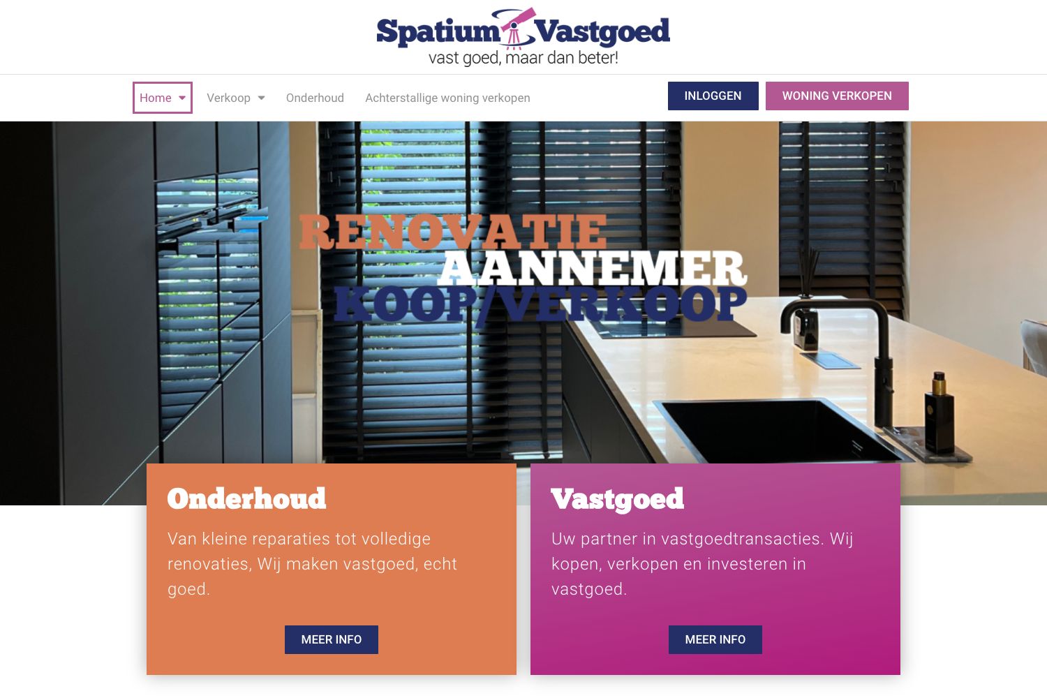 Website screenshot https://spatiumvastgoed.nl