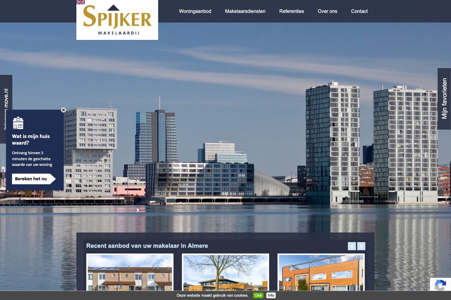 Website screenshot https://spijkermakelaardij.nl