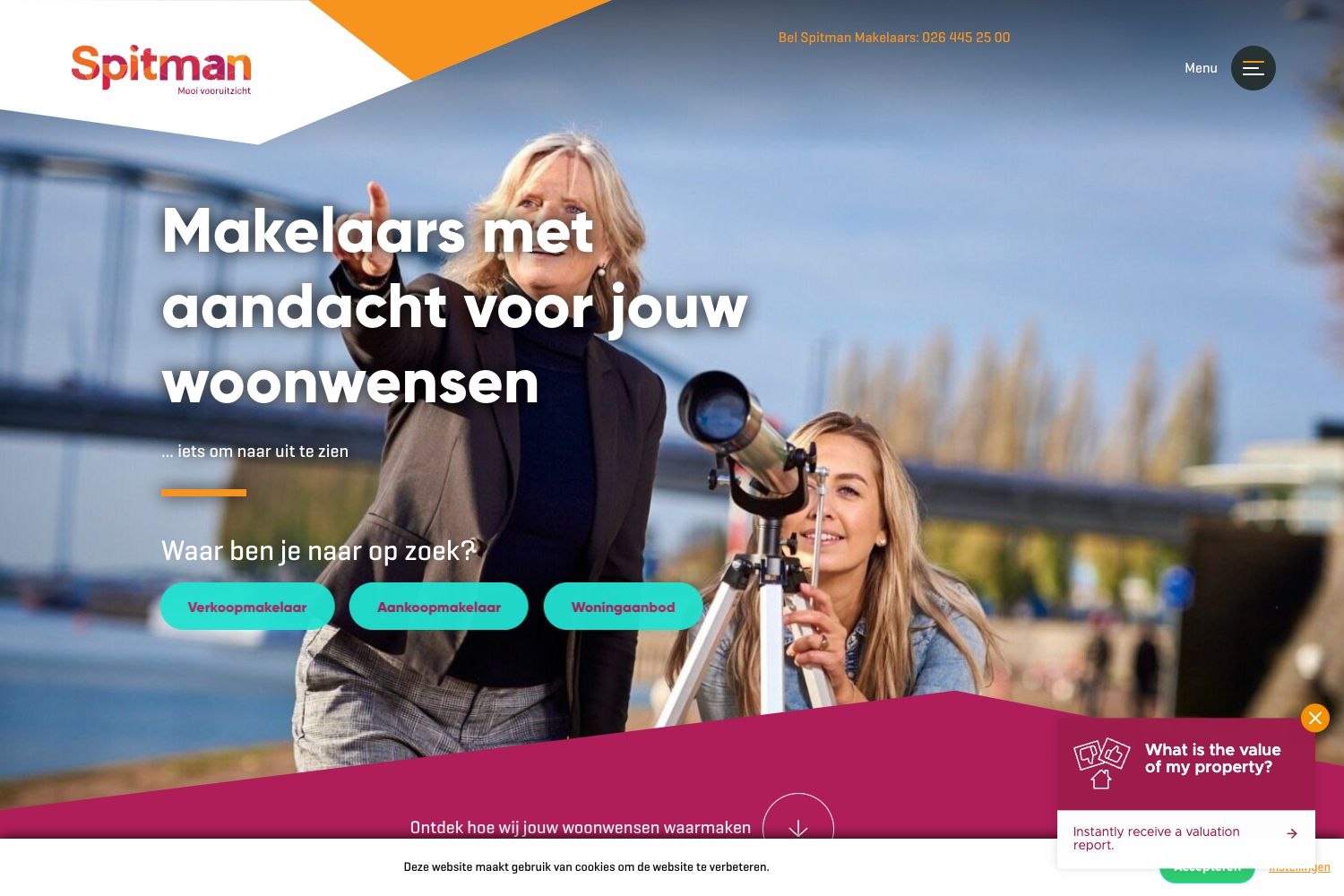 Website screenshot https://spitmanmakelaars.nl