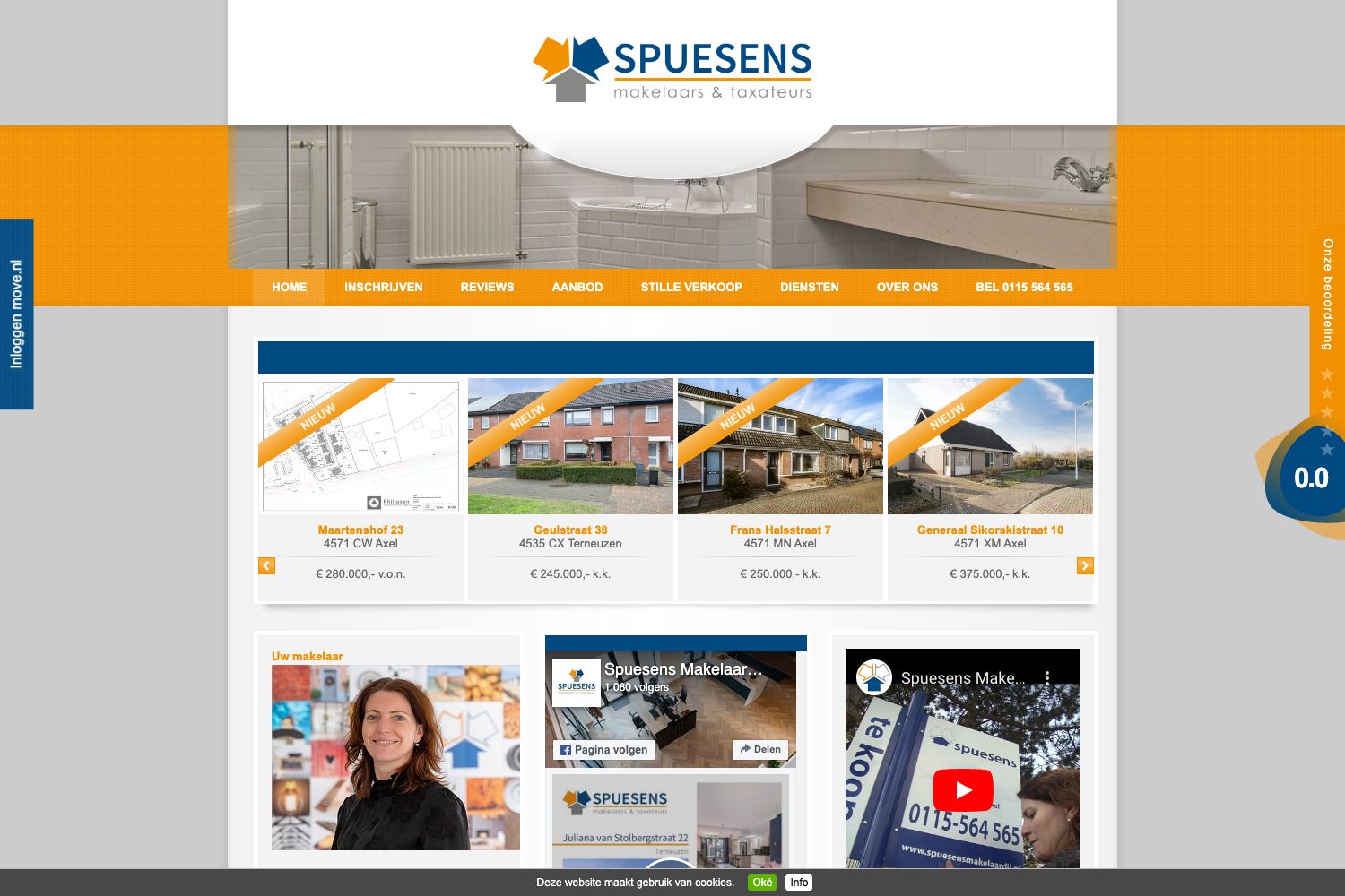 Website screenshot https://spuesensmakelaardij.nl
