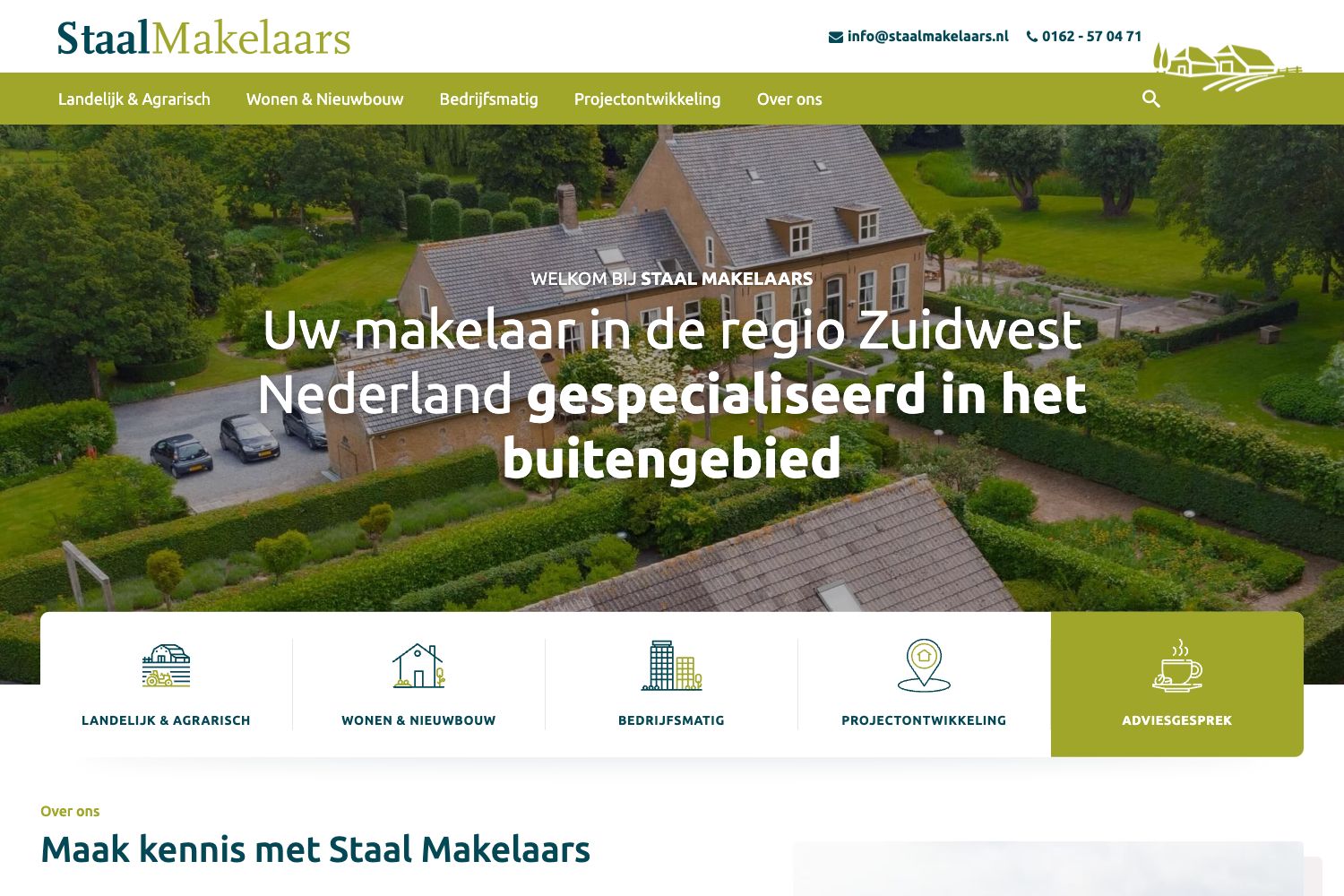 Website screenshot https://staalmakelaars.nl