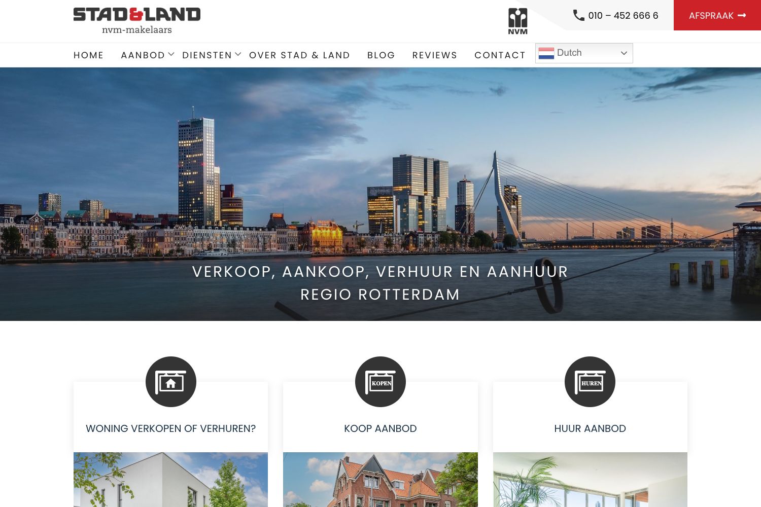 Website screenshot https://stadenland.nl