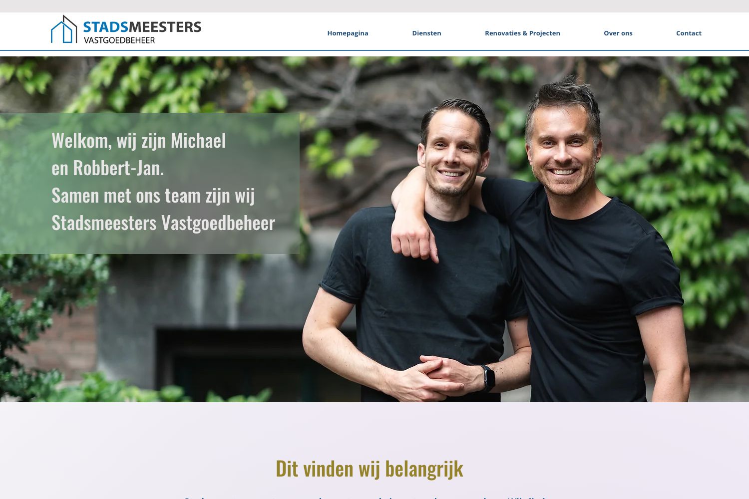 Website screenshot https://stadsmeesters.nl
