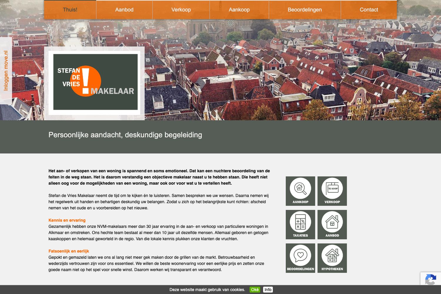 Website screenshot https://stefandevriesmakelaar.nl