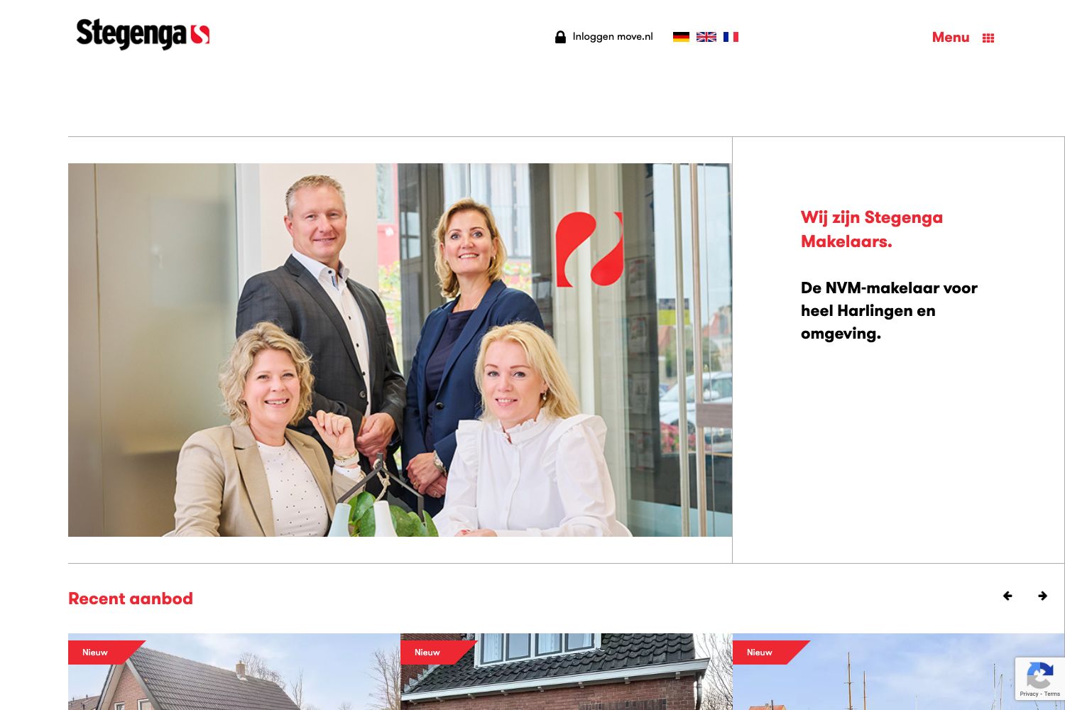 Website screenshot https://makelaardij-stegenga.nl