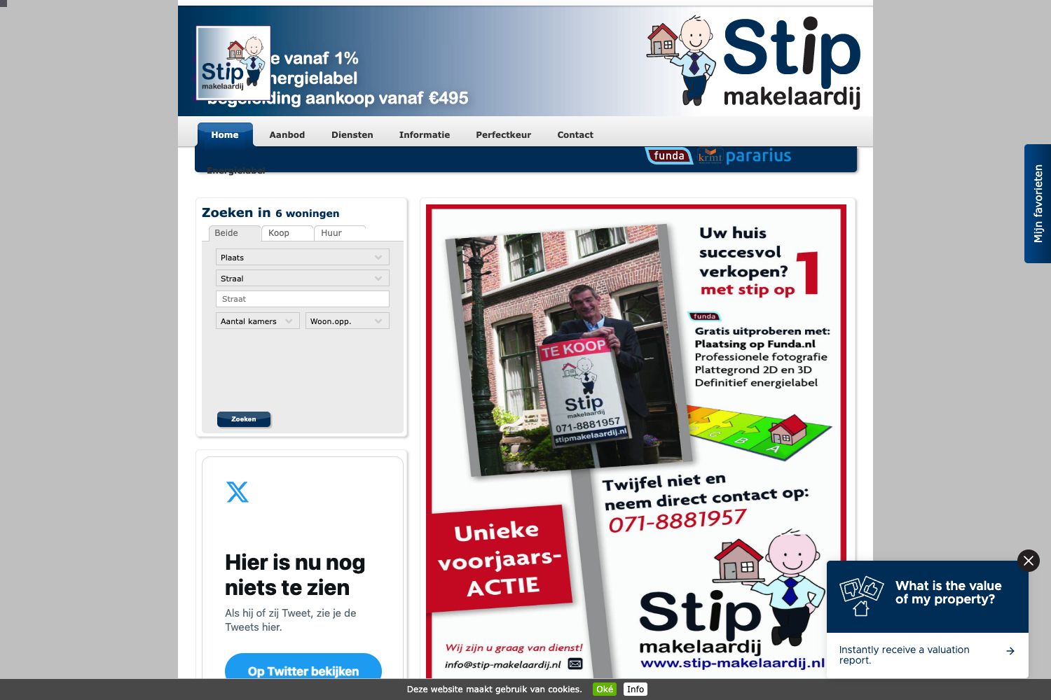 Website screenshot https://stip-makelaardij.nl