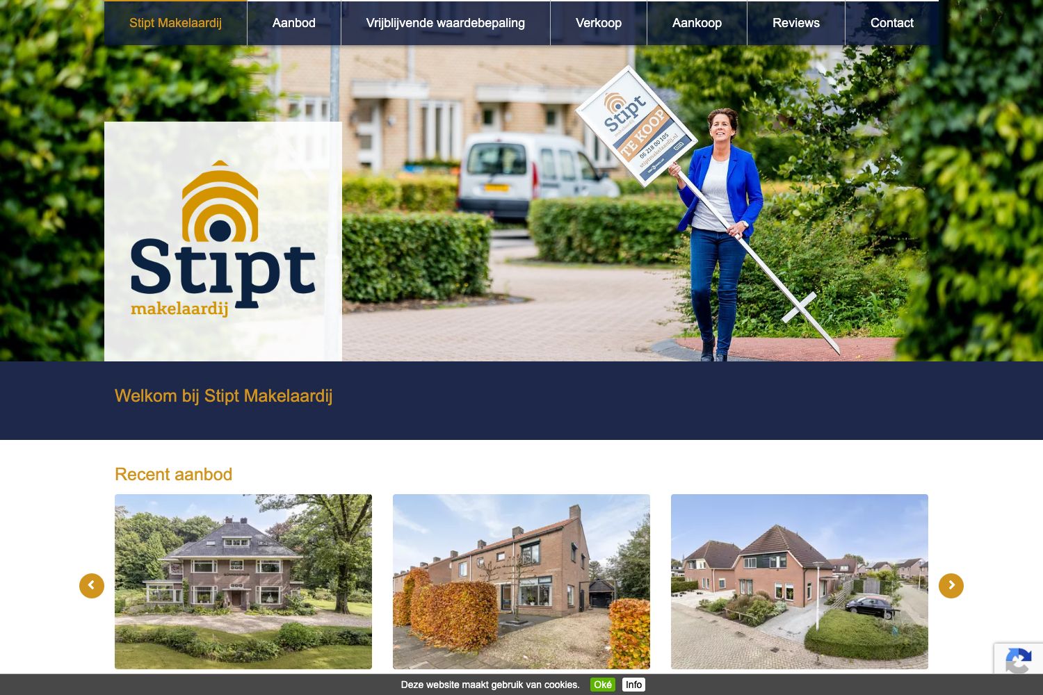 Website screenshot https://stiptmakelaardij.nl