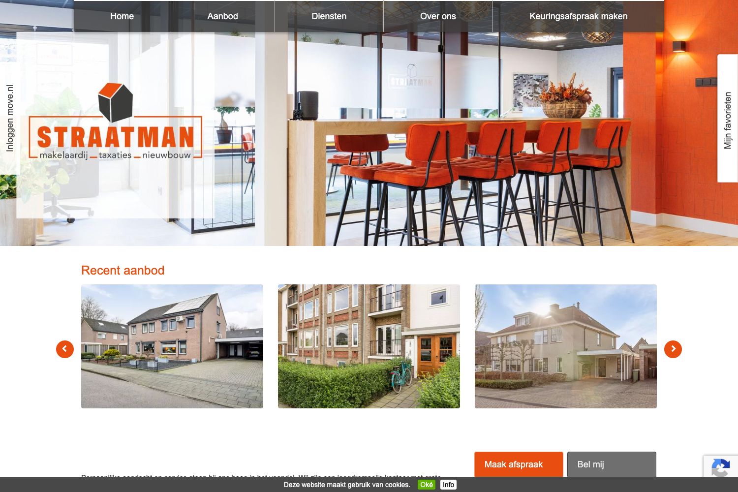 Website screenshot https://straatmanmakelaardij.nl