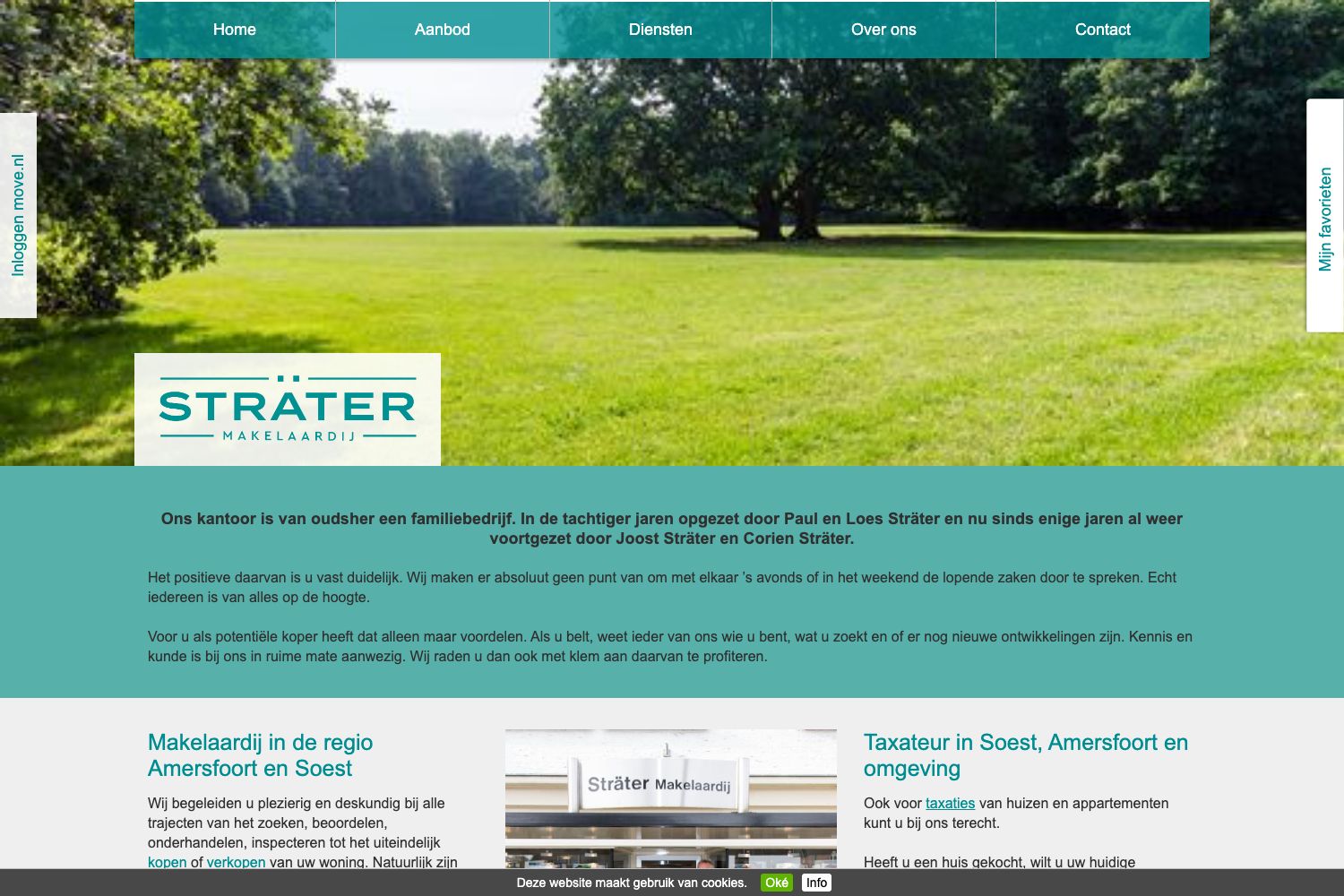 Website screenshot https://stratermakelaardij.nl