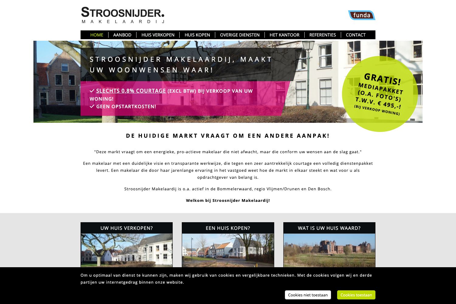 Website screenshot https://stroosnijdermakelaardij.nl