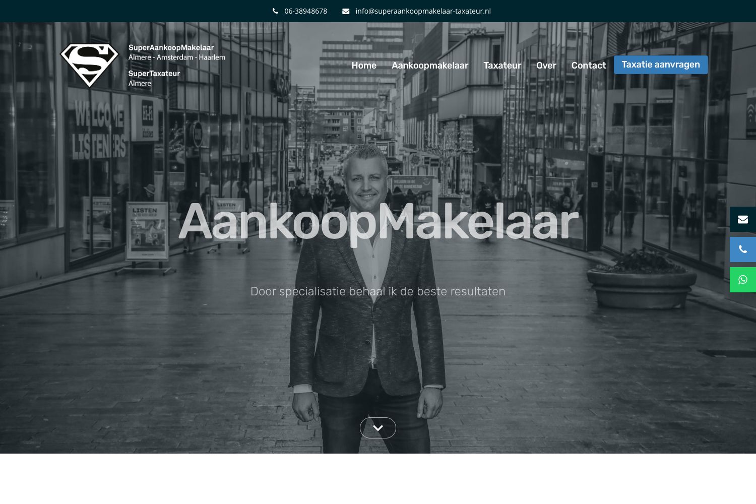 Website screenshot https://superaankoopmakelaar.nl